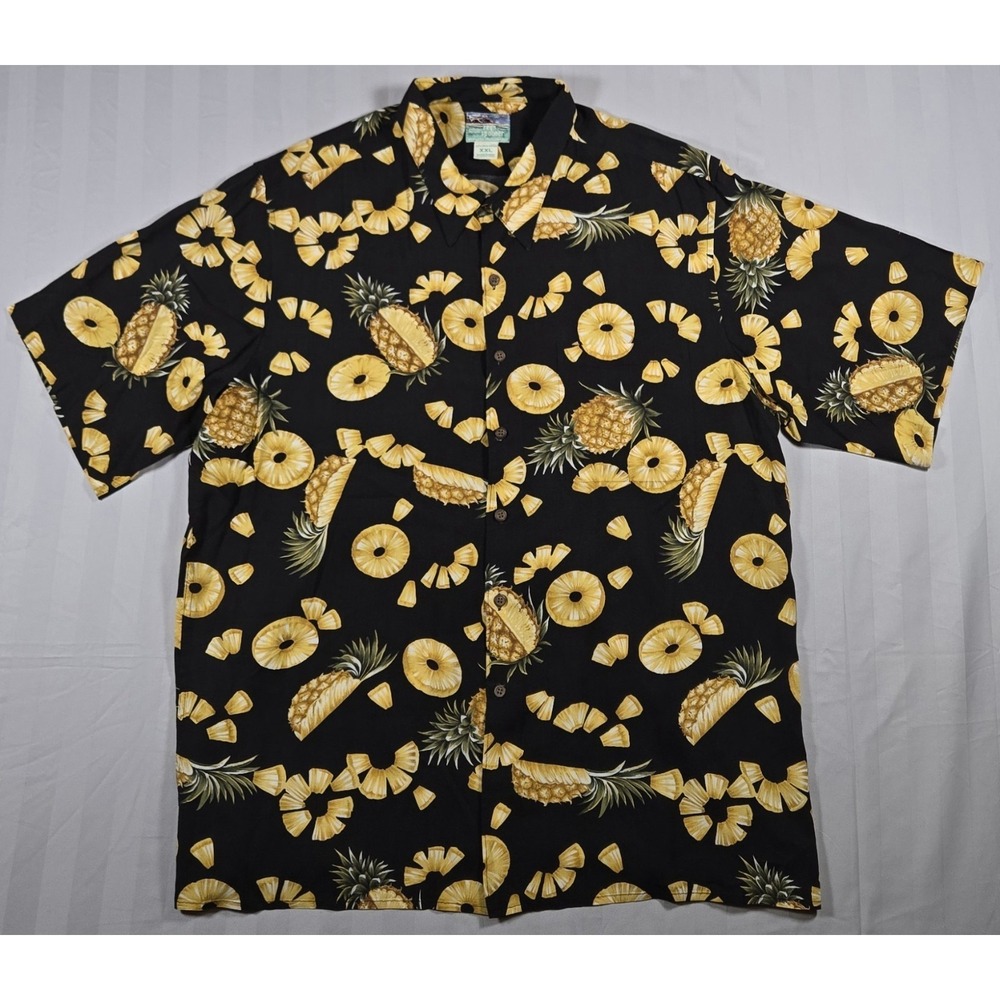 Vintage Reyn Spooner Shirt Men's 2XL Hawaiian Pineapple Button Up Short 0002
